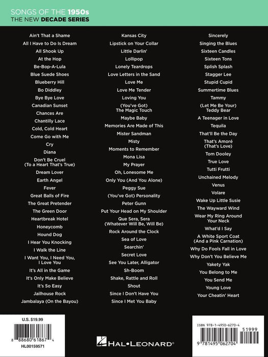 Songs of the 1950s - The New Decade Series E-Z Play® Today Volume 365 | 小雅音樂 Hsiaoya Music