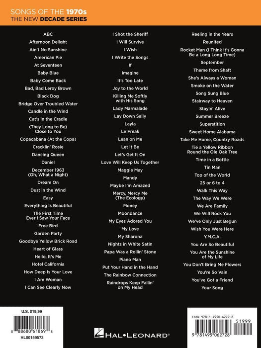 Songs of the 1970s - The New Decade Series E-Z Play® Today Volume 367 | 小雅音樂 Hsiaoya Music