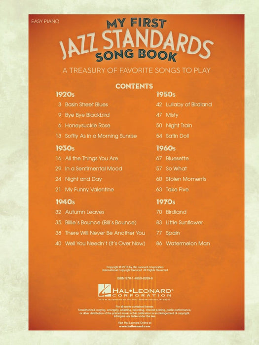 My First Jazz Standards Song Book A Treasury of Favorite Songs to Play 爵士音樂 | 小雅音樂 Hsiaoya Music