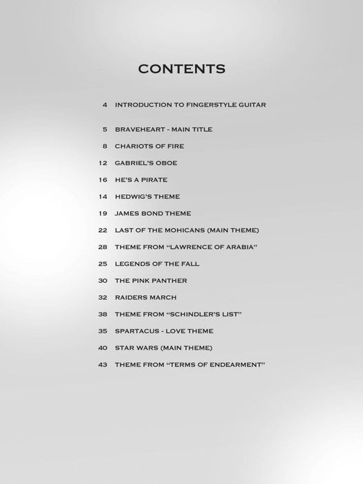 Fingerpicking Film Score Music 15 Famous Pieces Arranged for Solo Guitar in Standard Notation & Tablature 小品 獨奏 吉他 指法譜 | 小雅音樂 Hsiaoya Music