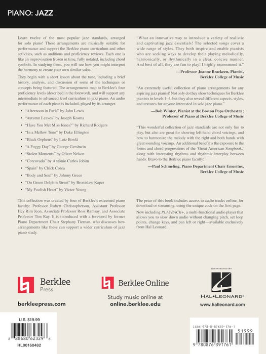 Berklee Jazz Standards for Solo Piano 爵士音樂 獨奏 鋼琴 | 小雅音樂 Hsiaoya Music