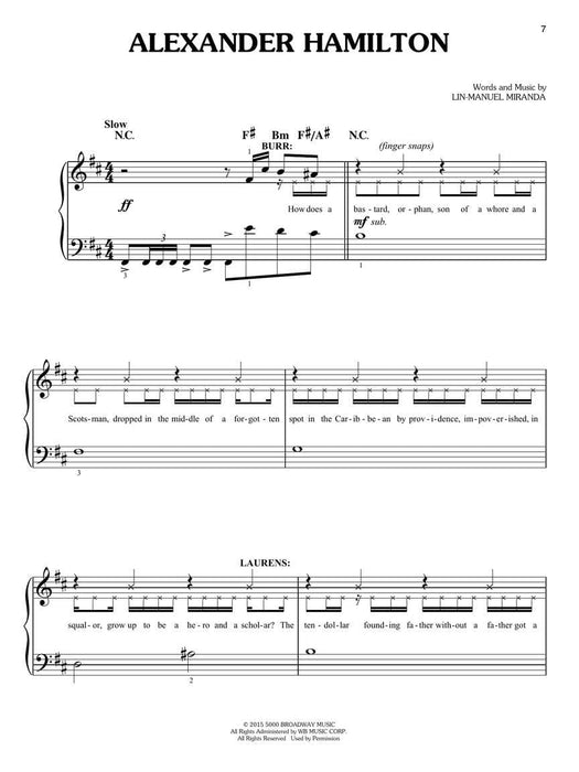 Hamilton Easy Piano Selections 鋼琴 | 小雅音樂 Hsiaoya Music