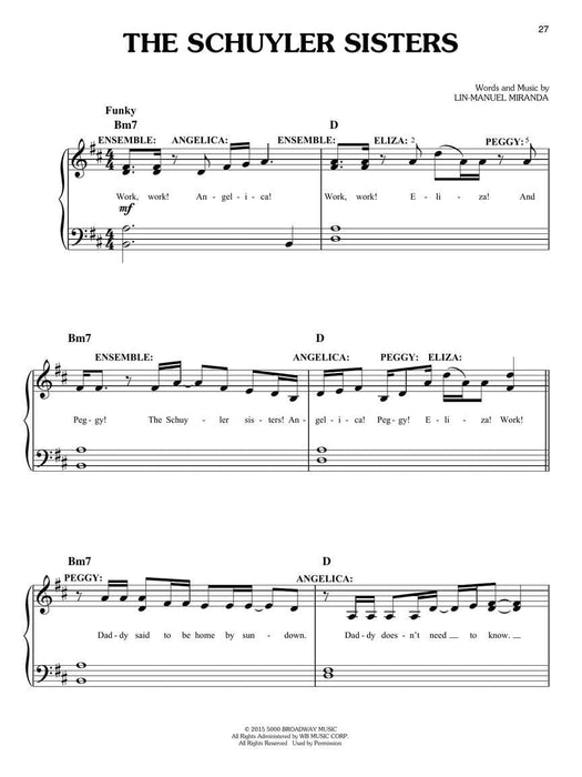 Hamilton Easy Piano Selections 鋼琴 | 小雅音樂 Hsiaoya Music