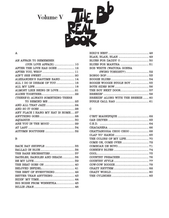 The Real Book - Volume V Bb Edition | 小雅音樂 Hsiaoya Music