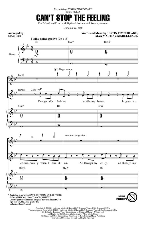 Can't Stop the Feeling from Trolls | 小雅音樂 Hsiaoya Music