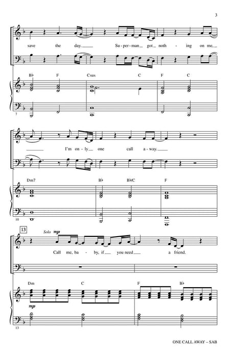 One Call Away | 小雅音樂 Hsiaoya Music