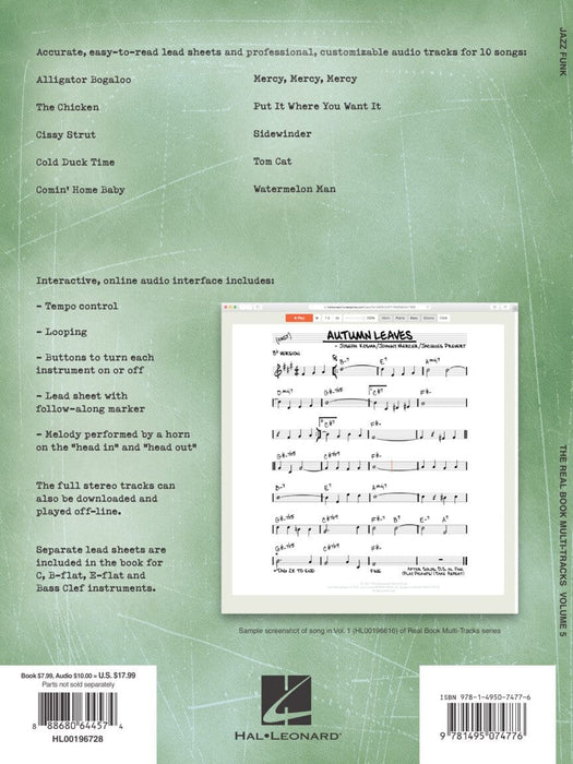 Jazz Funk Play-Along Real Book Multi-Tracks Volume 5 放克音樂 | 小雅音樂 Hsiaoya Music