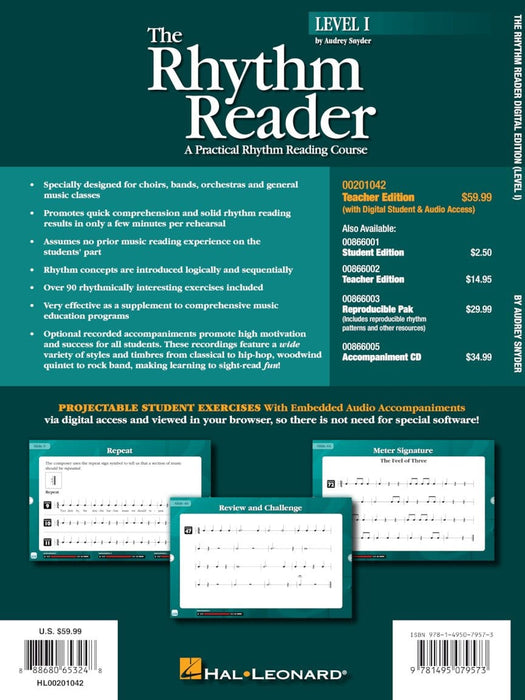 Rhythm Reader Digital Edition (Level I) Enhanced Teacher Instruction and Projectable Student Exercises with Audio 節奏 數位 練習曲 | 小雅音樂 Hsiaoya Music