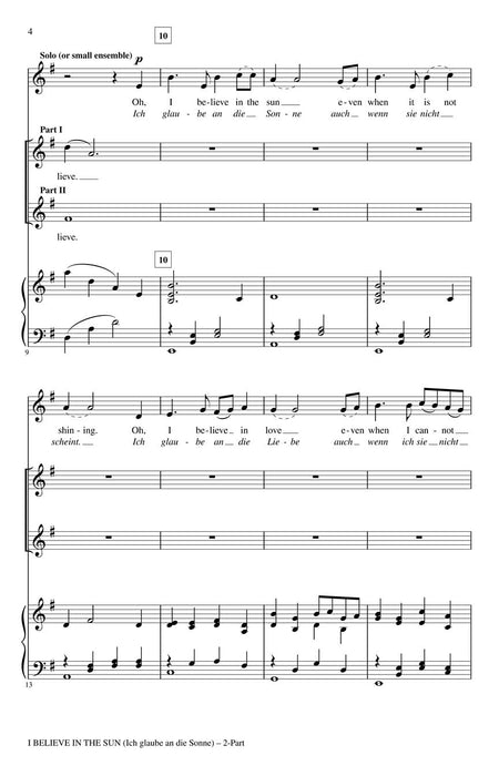 I Believe in the Sun (Ich glaube an die Sonne) | 小雅音樂 Hsiaoya Music