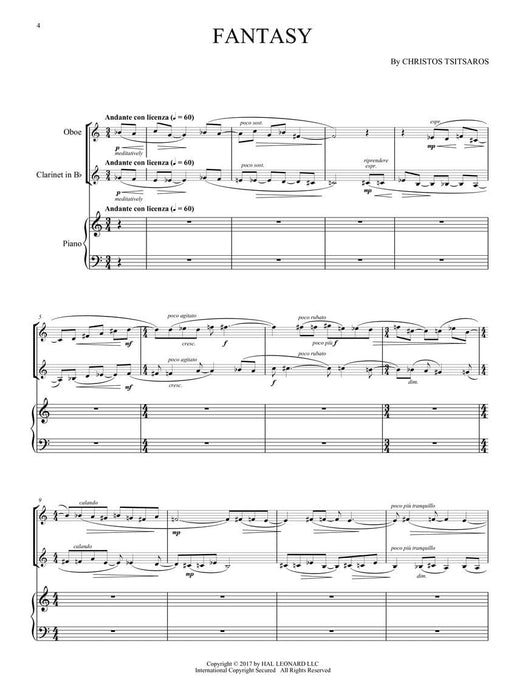 Fantasy for Oboe, B-Flat, Clarinet and Piano 幻想曲 雙簧管 豎笛 鋼琴 | 小雅音樂 Hsiaoya Music