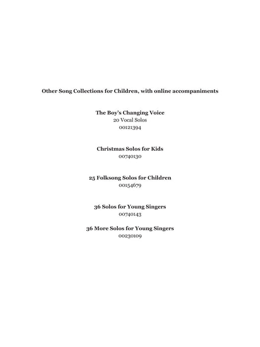 Art Songs for Children 13 Songs for the Young Classical Voice - with Recorded Piano Accompaniments Online 古典 鋼琴 伴奏 | 小雅音樂 Hsiaoya Music