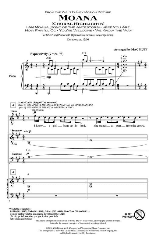 Moana Choral Highlights 合唱 | 小雅音樂 Hsiaoya Music