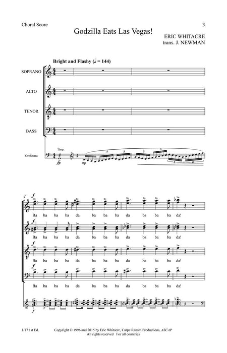 Godzilla Eats Las Vegas! - Opt. Choral Part 合唱 | 小雅音樂 Hsiaoya Music