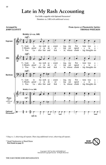 The SAB Choir Goes Renaissance | 小雅音樂 Hsiaoya Music