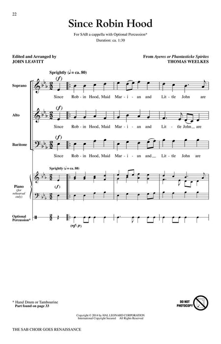 The SAB Choir Goes Renaissance | 小雅音樂 Hsiaoya Music