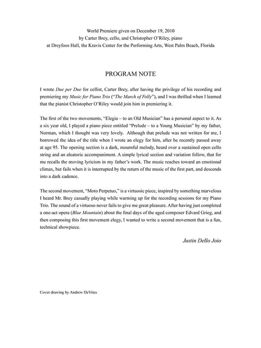 Due Per Due Violoncello and Piano 大提琴 鋼琴 | 小雅音樂 Hsiaoya Music