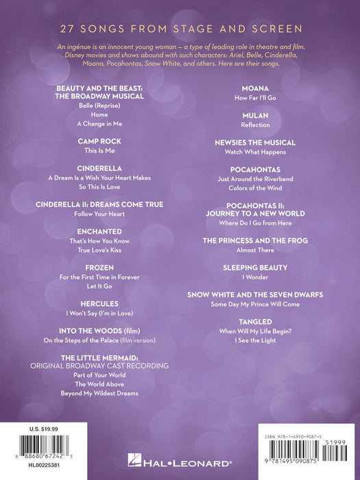 Disney Ingenue Songbook 27 Songs from Stage and Screen | 小雅音樂 Hsiaoya Music