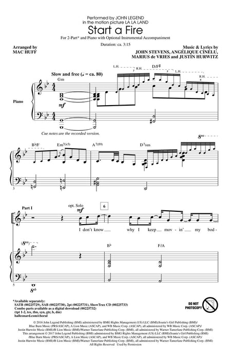 Start a Fire from La La Land | 小雅音樂 Hsiaoya Music