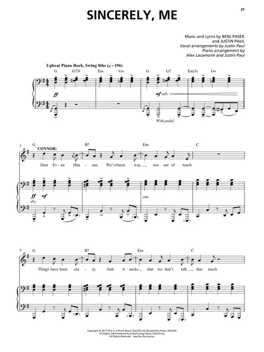 Dear Evan Hansen Vocal Selections | 小雅音樂 Hsiaoya Music