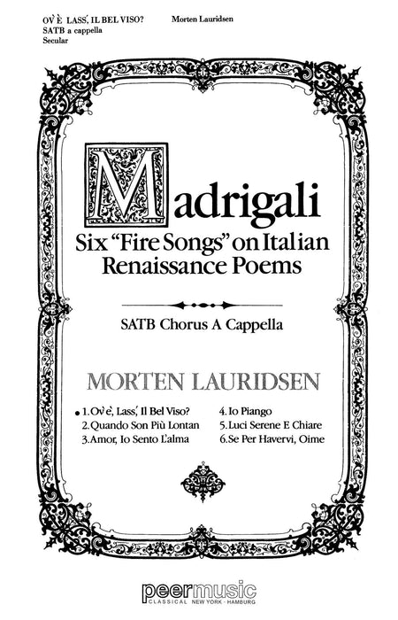 Ov'e, Lass' Il Bel Viso? from Madrigali: Six Fire Songs on Italian Renaissance Poems | 小雅音樂 Hsiaoya Music