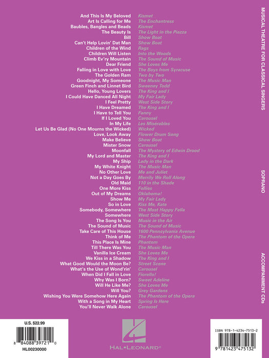 Musical Theatre for Classical Singers Soprano, Accompaniment CDs 古典 伴奏 | 小雅音樂 Hsiaoya Music