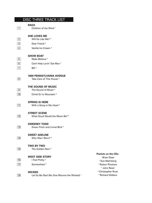 Musical Theatre for Classical Singers Soprano, Accompaniment CDs 古典 伴奏 | 小雅音樂 Hsiaoya Music