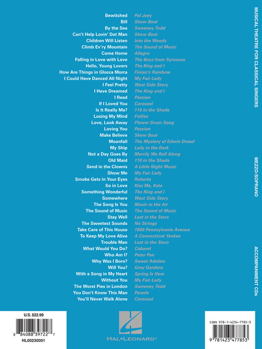 Musical Theatre for Classical Singers Mezzo-Soprano, Accompaniment CDs 古典 次女高音伴奏 | 小雅音樂 Hsiaoya Music