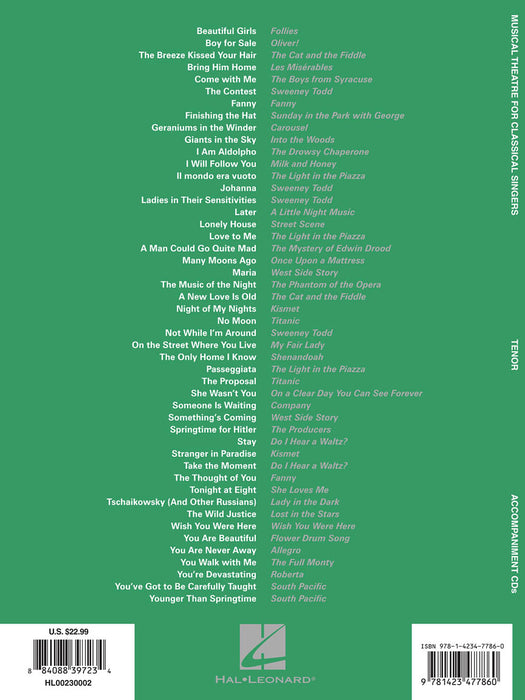 Musical Theatre for Classical Singers Tenor, Accompaniment CDs 古典 伴奏 | 小雅音樂 Hsiaoya Music