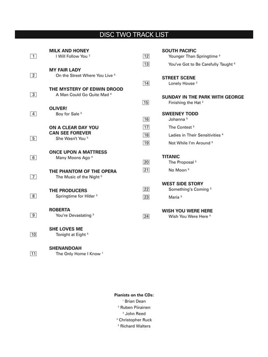 Musical Theatre for Classical Singers Tenor, Accompaniment CDs 古典 伴奏 | 小雅音樂 Hsiaoya Music