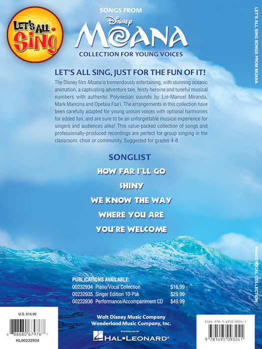 Let's All Sing Songs from MOANA Collection for Young Voices | 小雅音樂 Hsiaoya Music