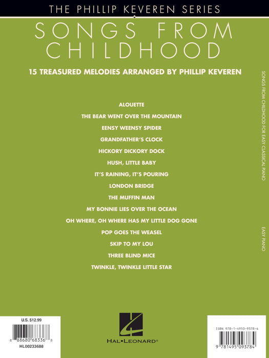 Songs from Childhood for Easy Classical Piano arr. Phillip Keveren The Phillip Keveren Series Easy Piano 古典鋼琴 | 小雅音樂 Hsiaoya Music