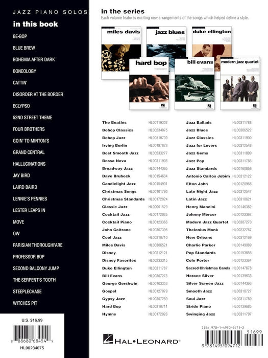 Bebop Classics Jazz Piano Solos Series Volume 52 爵士音樂鋼琴 獨奏 | 小雅音樂 Hsiaoya Music