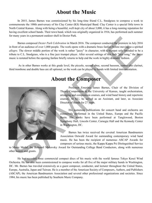 Dexter Park Celebration for Concert Band, Op. 155 室內管樂團 | 小雅音樂 Hsiaoya Music