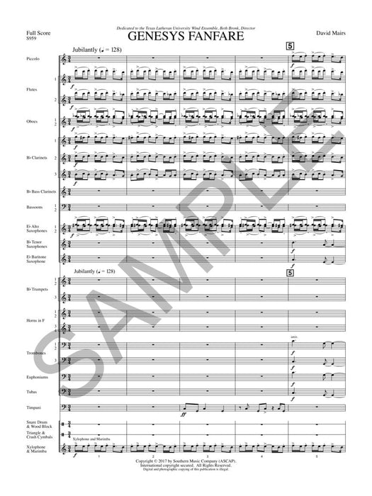 Genesys Fanfare Score and Parts 號曲 管樂團 | 小雅音樂 Hsiaoya Music