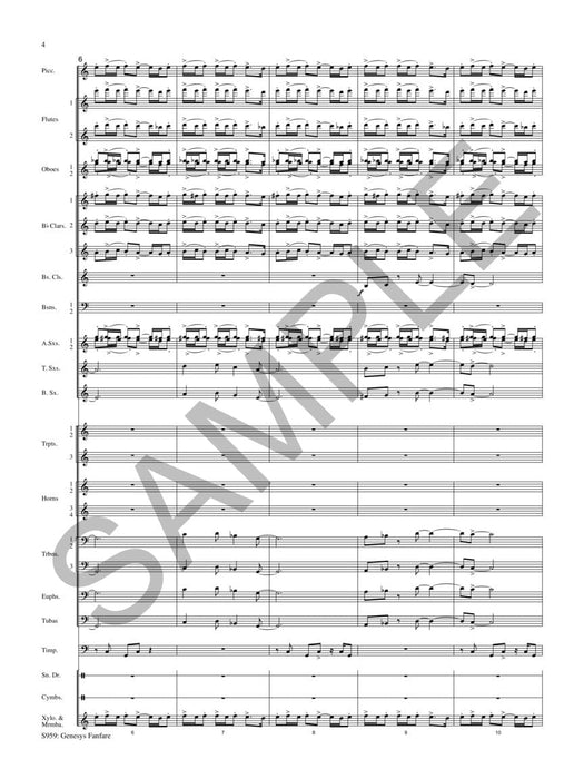 Genesys Fanfare Score and Parts 號曲 管樂團 | 小雅音樂 Hsiaoya Music