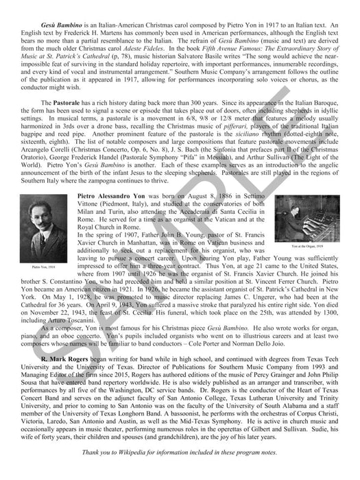 Gesu Bambino (The Infant Jesus): Pastorale for Christmas 田園曲 田園曲 管樂團 | 小雅音樂 Hsiaoya Music