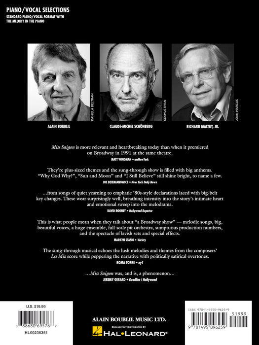 Miss Saigon (2017 Broadway Edition) Vocal Selections 百老匯 | 小雅音樂 Hsiaoya Music