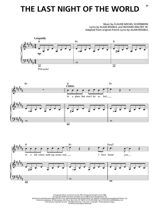 Miss Saigon (2017 Broadway Edition) Vocal Line with Piano Accompaniment 百老匯 鋼琴 伴奏 | 小雅音樂 Hsiaoya Music