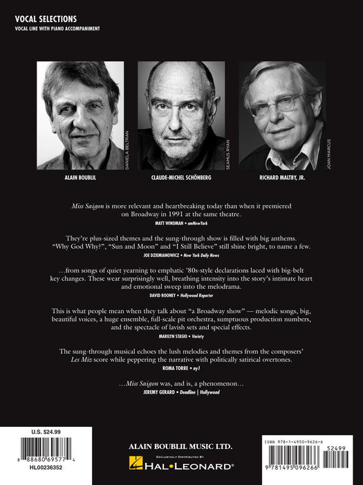 Miss Saigon (2017 Broadway Edition) Vocal Line with Piano Accompaniment 百老匯 鋼琴 伴奏 | 小雅音樂 Hsiaoya Music