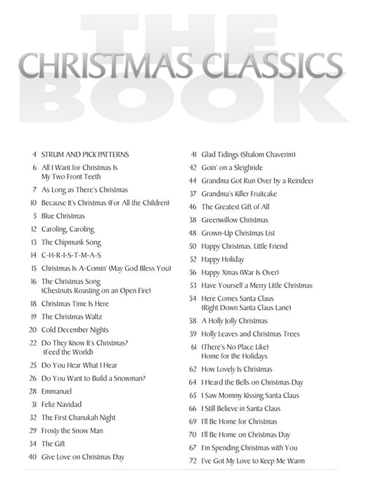 The Christmas Classics Book - 2nd Edition Easy Guitar Without Tablature 吉他 指法譜 | 小雅音樂 Hsiaoya Music