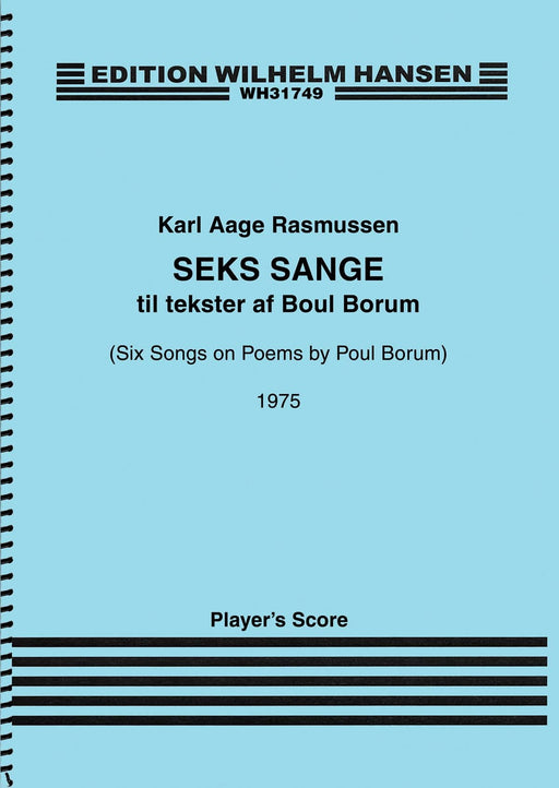Six Songs on Poems by Poul Borum [Seks Sange til tekster af Boul Borum) for Soprano, Guitar and Percussion - Set of Three Performance Scores 吉他 擊樂器 | 小雅音樂 Hsiaoya Music
