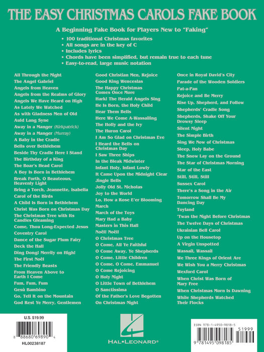 The Easy Christmas Carols Fake Book Melody, Lyrics & Simplified Chords in the Key of C 耶誕頌歌 費克 旋律 | 小雅音樂 Hsiaoya Music