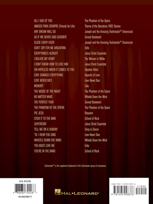 The Andrew Lloyd Webber Sheet Music Collection 25 of His Greatest Songs | 小雅音樂 Hsiaoya Music