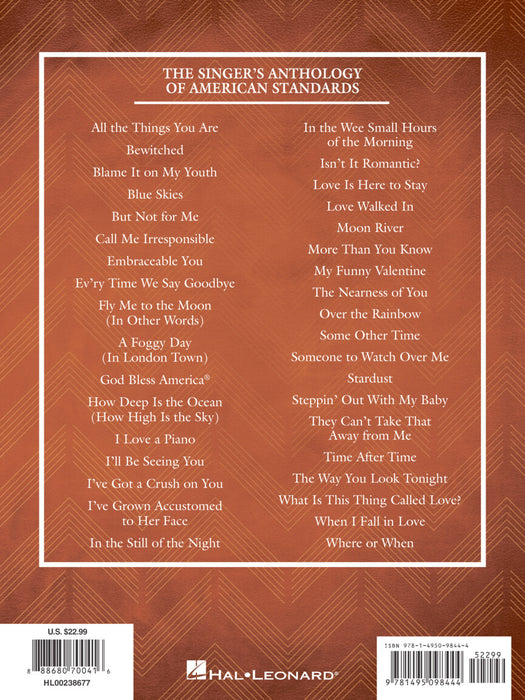 The Singer's Anthology of American Standards Baritone Edition | 小雅音樂 Hsiaoya Music