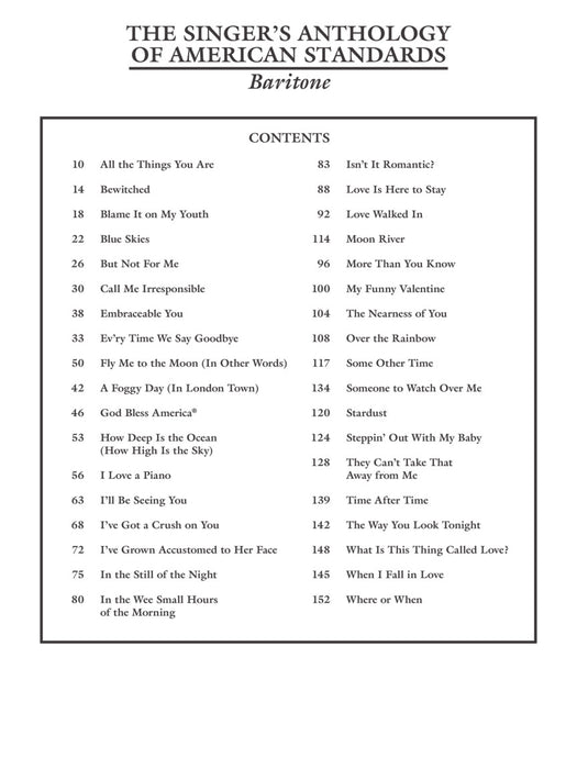 The Singer's Anthology of American Standards Baritone Edition | 小雅音樂 Hsiaoya Music