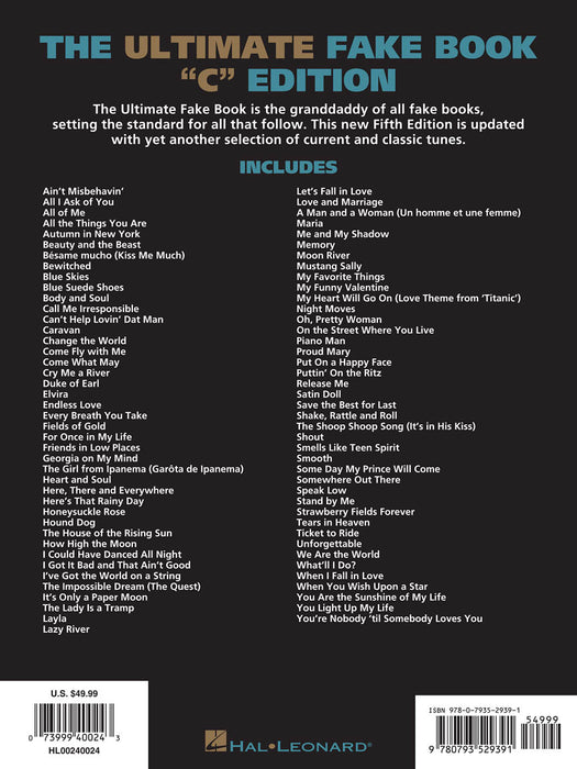 The Ultimate Fake Book - 5th Edition C Edition 費克 | 小雅音樂 Hsiaoya Music