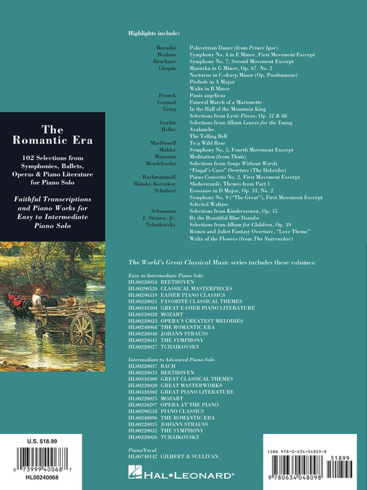 The Romantic Era 102 Selections from Symphonies, Ballets, Operas, and Piano Literature for Piano Solo 芭蕾 歌劇 鋼琴 獨奏 | 小雅音樂 Hsiaoya Music