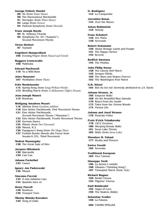 The Easy Classical Fake Book Melody, Lyrics & Simplified Chords in the Key of C 古典 旋律 | 小雅音樂 Hsiaoya Music