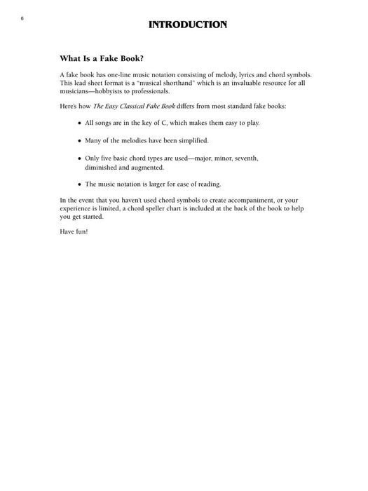 The Easy Classical Fake Book Melody, Lyrics & Simplified Chords in the Key of C 古典 旋律 | 小雅音樂 Hsiaoya Music