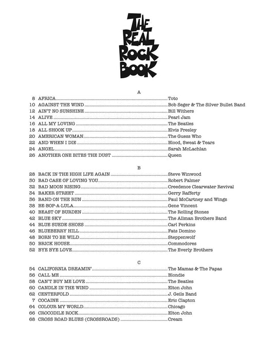 The Real Rock Book - Volume I C Instruments | 小雅音樂 Hsiaoya Music